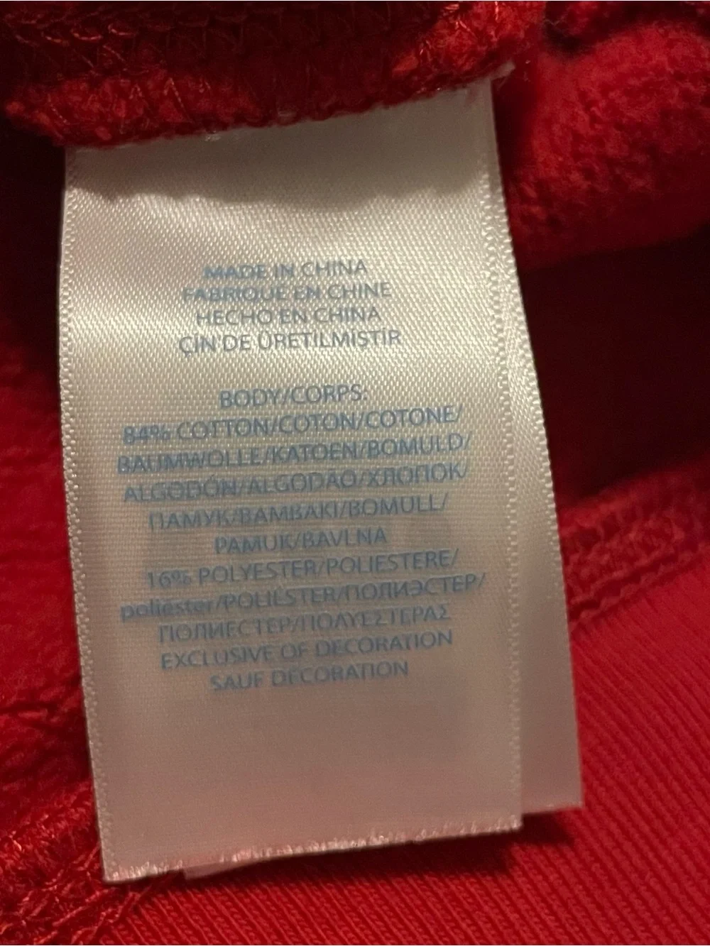 Ralph Lauren Red Crewneck Baby Sweatshirt with Blue Pony Accent